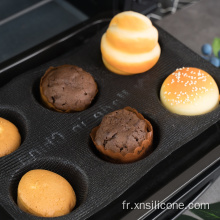 Moules de gâteau de silicium à gâteau fondant rond des aliments respectueux de l&#39;environnement